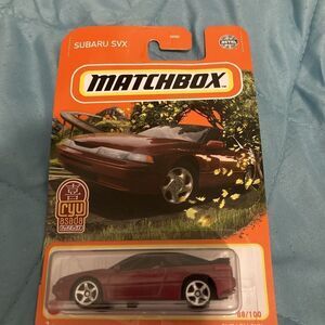 matchbox subaru svx (RYU ASADA). metal colectible car red vintage